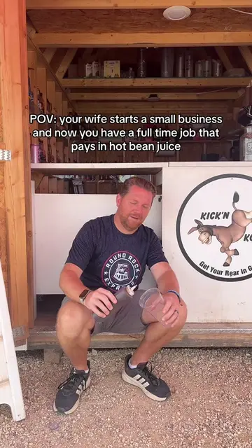 Don’t let him fool you! He loves all the free  hot bean juice! #work #husband #f