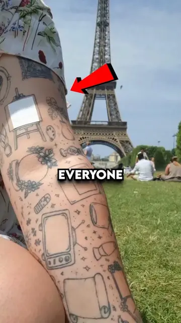 She turned paper into a Paris tattoo and nobody saw it coming 🗼✨ #TattooHack #P