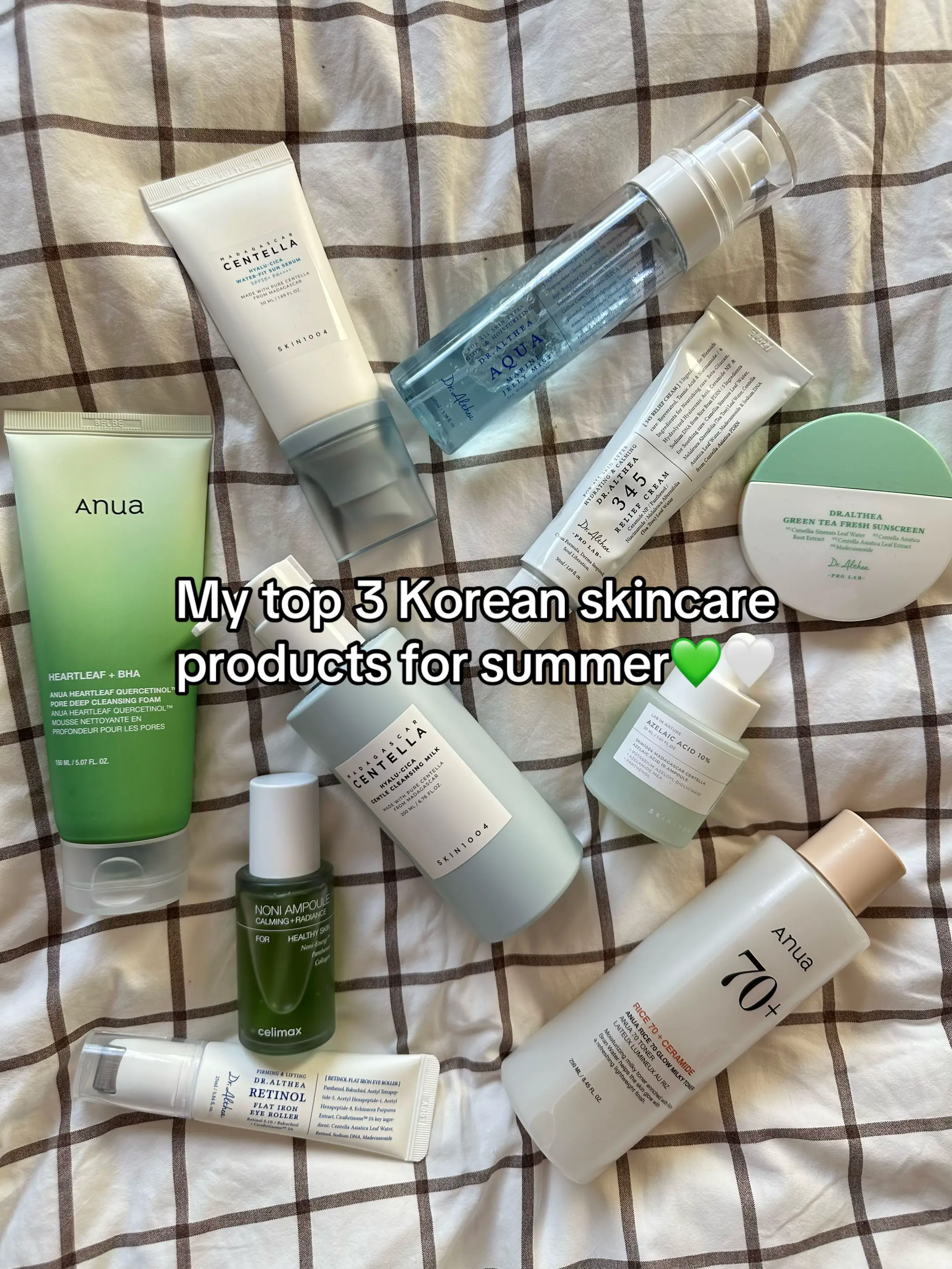 My favs for the warm and humid summer air!🤍💚#koreanskincare #skintok #yesstyle