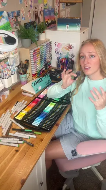 Alcohol vs acrylic markers! Which is your favorite? #artsupplies #alcoholmarkers