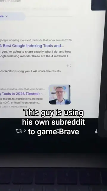 This guy is using his own subreddit to game Brave Search, then to game Claude, w