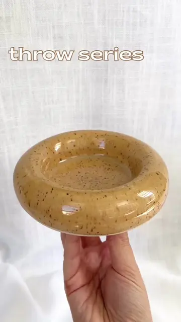 Throw a bubble plate on the pottery wheel with me! Shop now on potterfi.com 🫶🏻