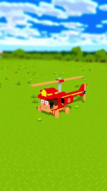 Steve Firefighter Helicopter - Minecraft animation #physics #blender #simulation