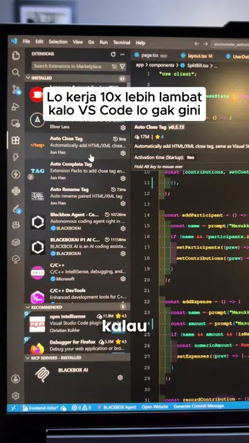 Kalo VS Codemu nggak kayak gini, brarti kamu kerja 10x lebih lambat! 🫵🏻 #vscod