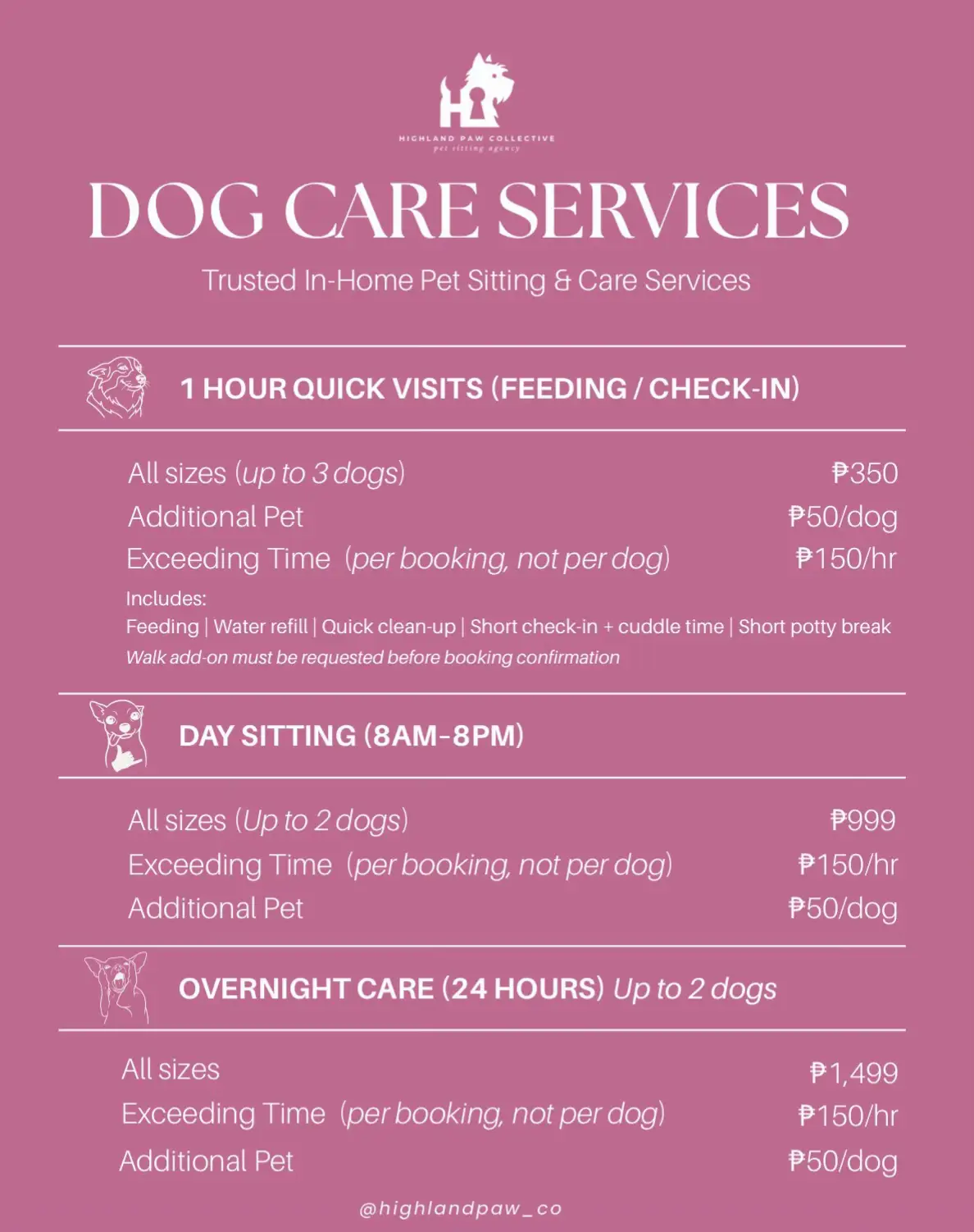 Check out our pet sitting services and rates! 🐾 For faster and easier booking, 