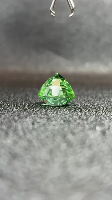 A 7.18 carat seafoam green tourmaline from Afghanistan. The color is not emerald