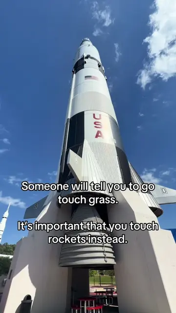 Touching grass by touching rockets. It’s rocket science. #huntsville #huntsville
