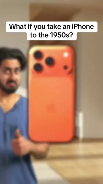 What if you take an iPhone to the 1950s? #iphone17 #iphone4 #timetravel #retrote