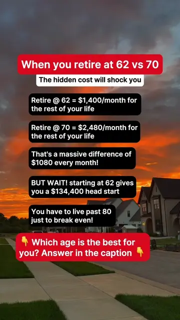 Comment your retirement age! 👵👴 Which age is best for YOU? Here's how to think