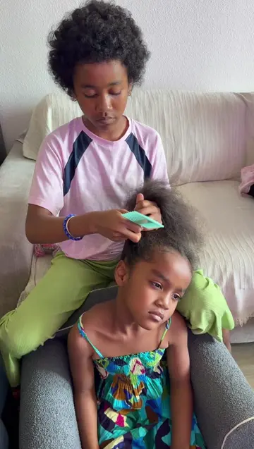 Ada is giving Aunty Mary a fresh new hairstyle! 💇🏽‍♀️💕