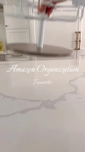 This organizer conveniently rotates so that it’s easy to reach for the tumbler y