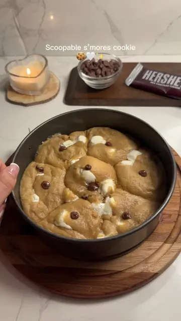 Scoopable S’mores Cookie 🍪✨ Ingredients 120g unsalted butter (soft) 1/2 cup 100