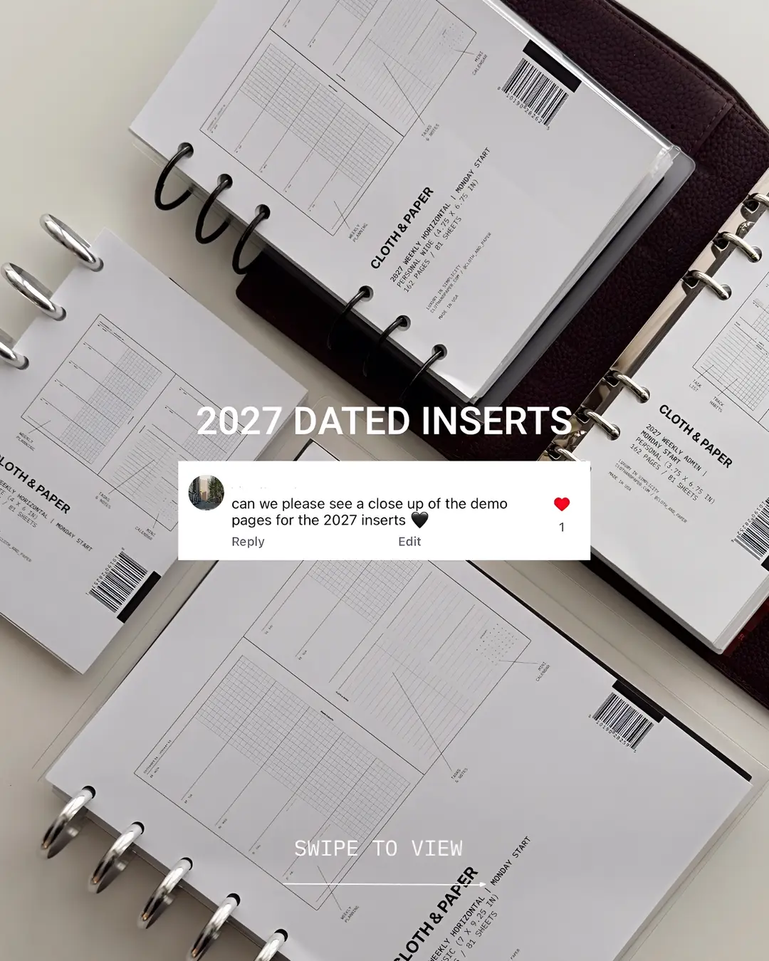 In our recent live, where we walked through our 2027 Dated Inserts, many of you 