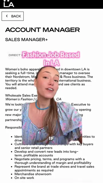 New job alert! Sales Manager for a women’s boho contemporary brand #hiring #recr