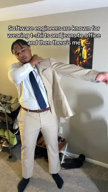 I only wore a suit that day because they were taking headshots at work. I normal