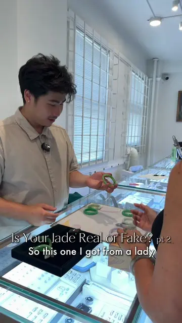 Our customer had a second "jade" bangle she wanted us to see.  The sound test wa