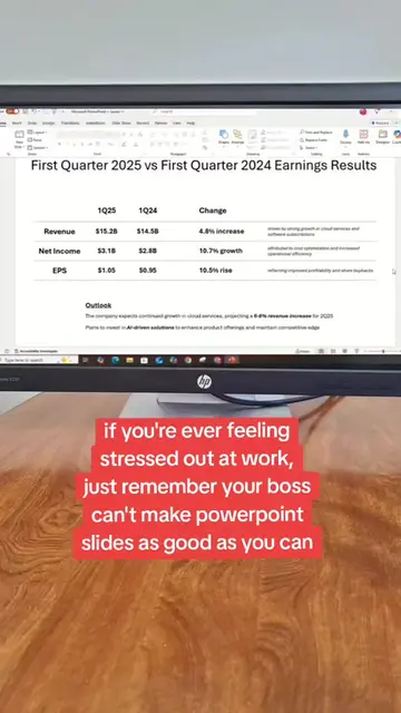 it's so easy making your boss's quarterly earnings report slide not using AI 🙂 
