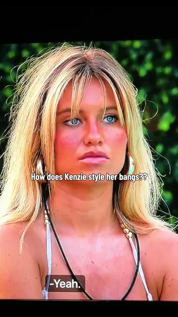 How does Kenzie style her bangs? 👀 #kenzie #loveislandusa #haircurler #bangstyl