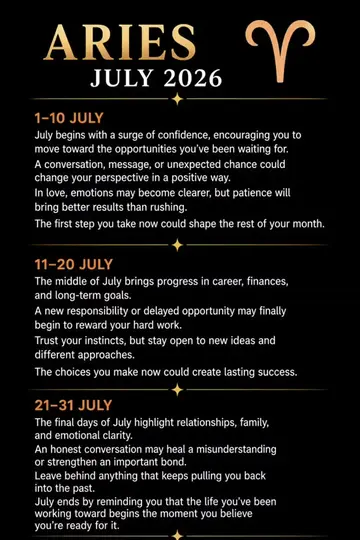 ♈ Aries, your July 2026 reading is here. This month rewards courage, patience, a