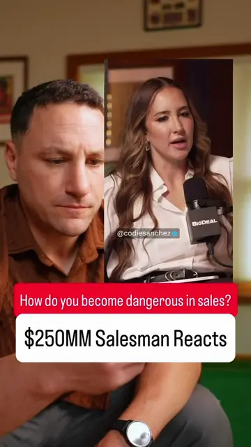 Reacting to Shelby Sapp and Codie Sanchez on sales 👆 “How do you become dangero