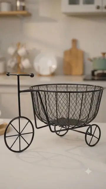 Table ko stylish banayein is cute bicycle fruit basket ke sath 🍎🍌✨ Fruits, veg