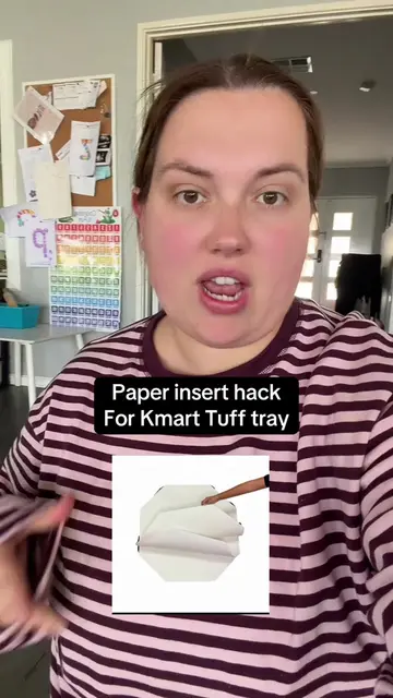 Kmart tuff tray paper hack! We have used this for painting so far and great to k
