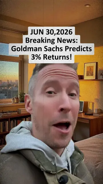 Goldman Sachs predicts only 3% average returns for the S&P over the next decade.