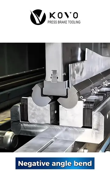 Negative angle bend - bending angle less than 90°, forming an inward-locking str
