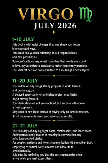 ♍ Virgo, July 2026 is all about quiet progress and meaningful change. Not every 