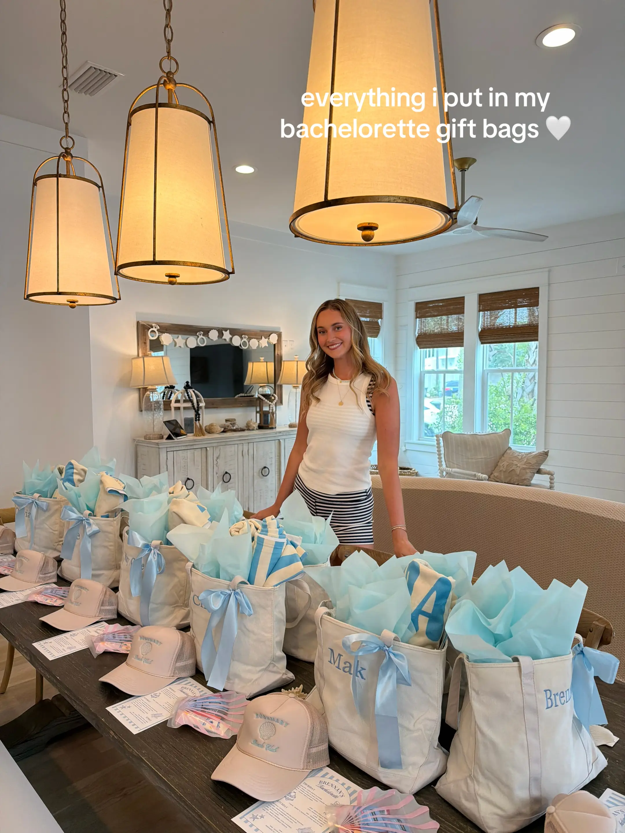 here’s what i put in my rosemary beach bachelorette bags! 🩵🌴🐚 #bachelorette #