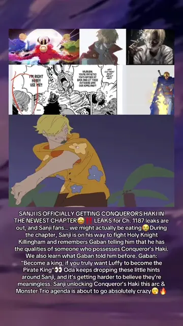 SANJI CONQ HAKI FINALLY 🔥 #onepiece1187 #sanji #conquerorhaki #monstertrio #elb