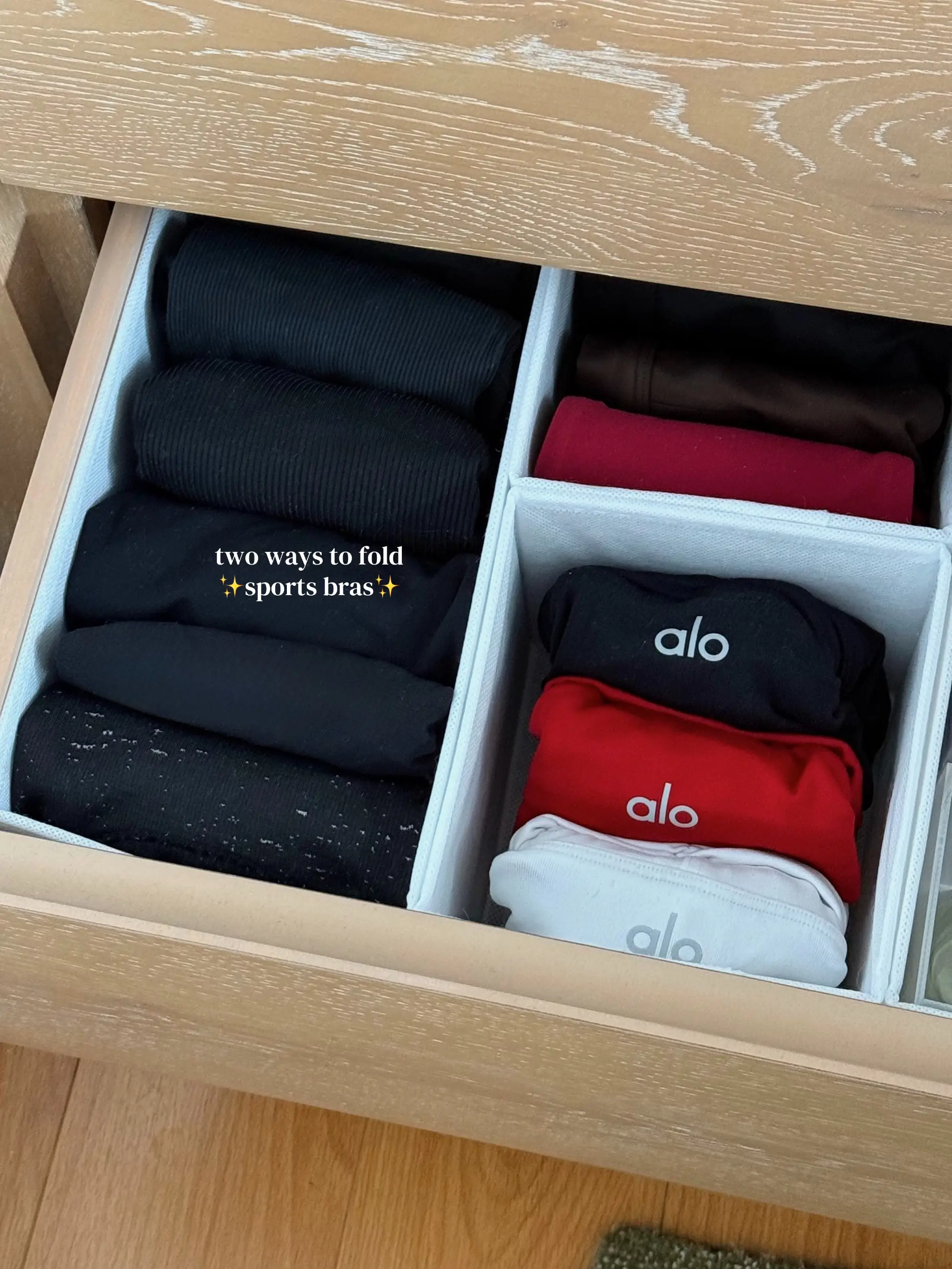 step by step how to fold sports bras two ways to perfectly fit your dresser draw