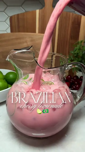 Brazilian Cherry Lemonade 🍒🇧🇷 Limonada Suíça de Cereja “Swiss Cherry Lemonade