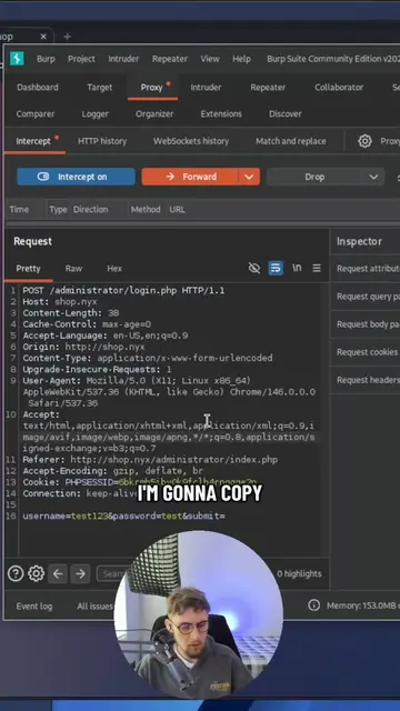 Me using Burpsuite to capture request then use a popular tool called sqlmap. In 