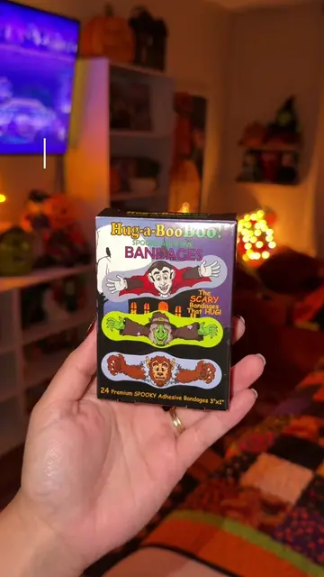 My kids and I are obsessed with these spooky bandaids!!!!🎃✨🖤👏🏼 #spooky #hall