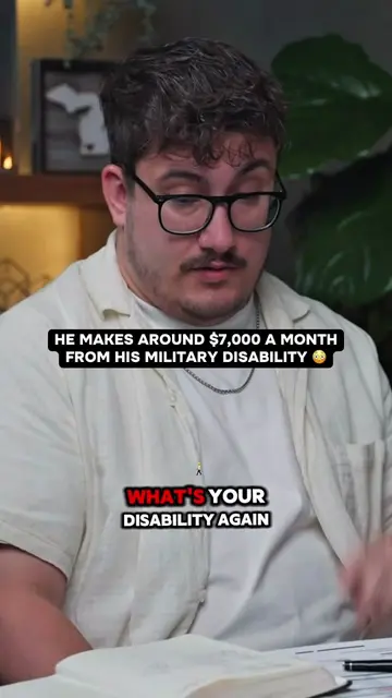 He makes around $7,000 a month off of his military disability 😳 @Caleb Hammer  