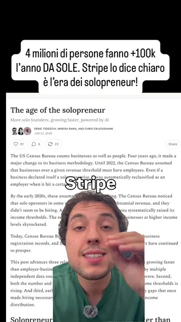 Stripe ha appena confermato con i dati quello che molti di noi vivono: e’ l’era 