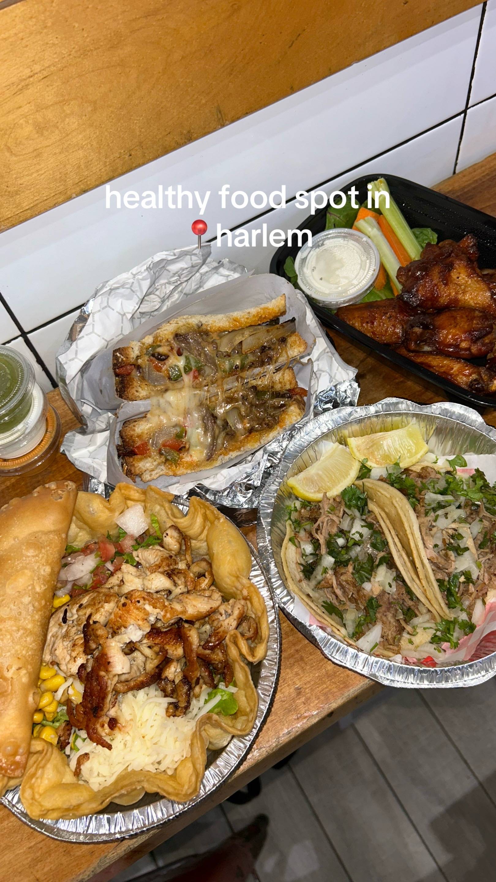 Find smoothies, fresh pressed juices, empanadas, taco bowls, wings, sandwiches a