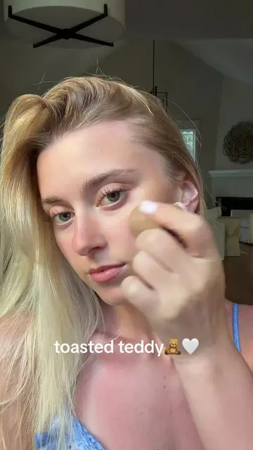sun-kissed🧸🤍✨ @rhode skin #rhode #sunkissed #toastedteddy #naturalmakeup 