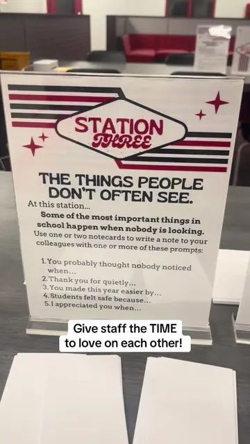 My staff really like each other. 🥰 So we have them time to say it.  I’ve found 