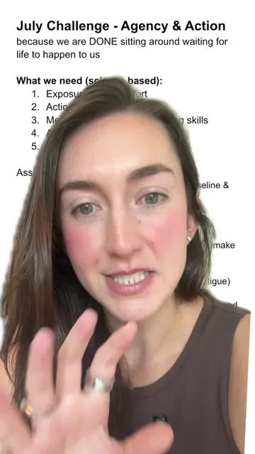 July challenge!!!!! Teaching you how to take action and build the agency necessa