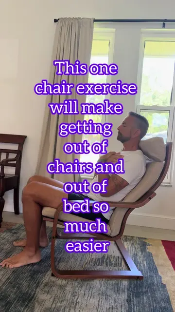 One chair exercise to make getting out of chairs and beds easier. No gym. No flo