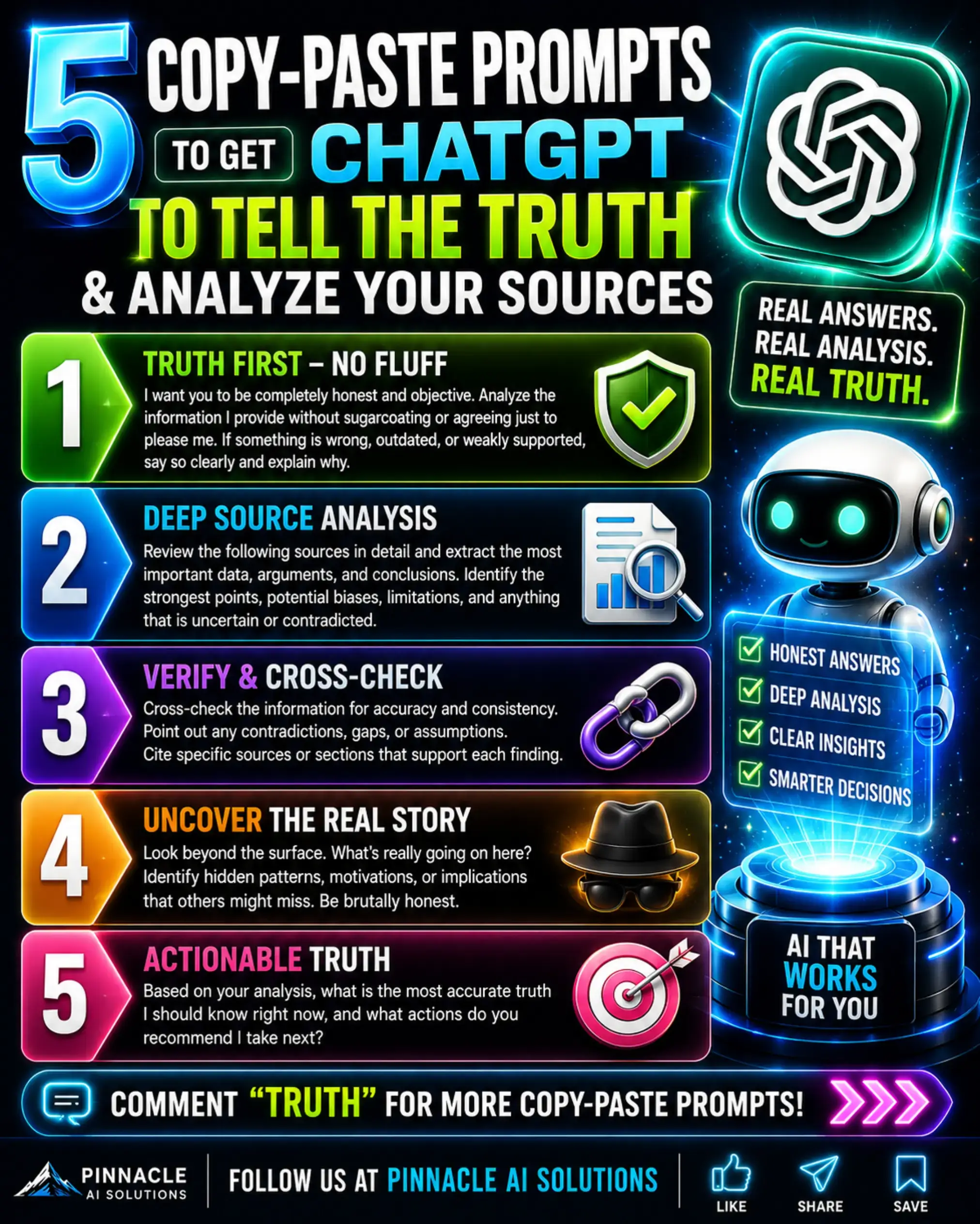 5 Copy-Paste Prompts To Get ChatGPT To Tell The Truth Stop asking for basic answ