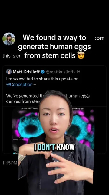we can generate human eggs from stem cells? this is crazy #biotech #stemcells #b