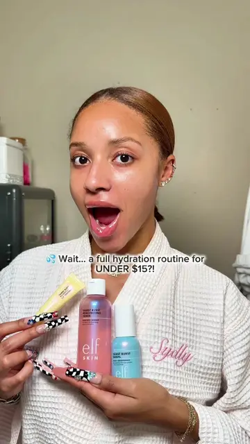 Wait a full hydration routine under $15? I’ve been loving the e.l.f. SKIN thirst