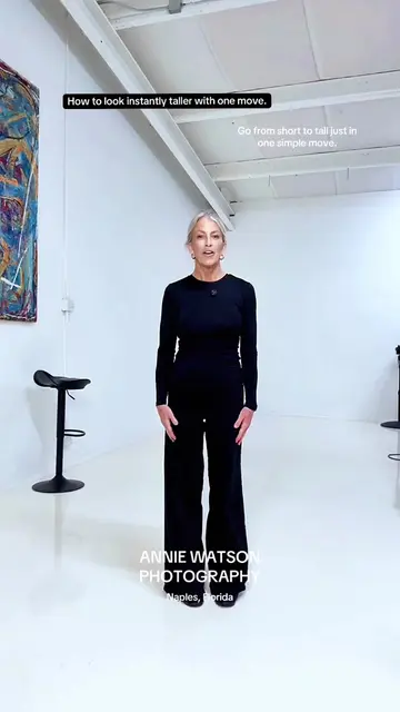 Why look short when you can look tall?  Here’s the secret: stand facing the came