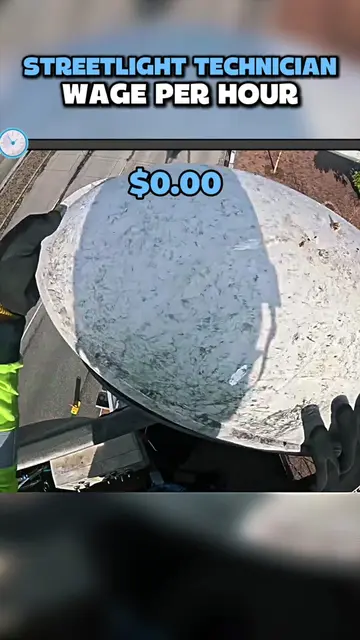 Streetlight technician wage per hour! #fyp #foryou #viral 