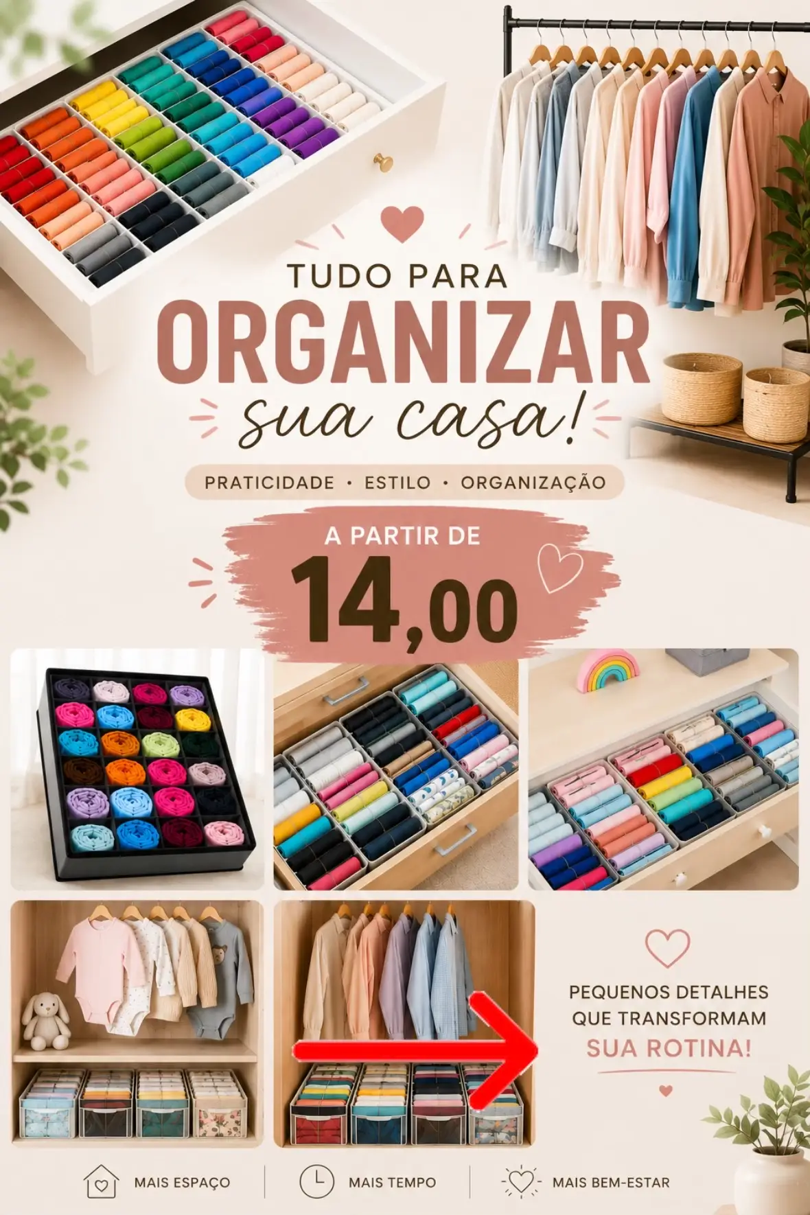 ⚠️ Se você gosta de casa organizada, não passe desse vídeo! Esses organizadores 