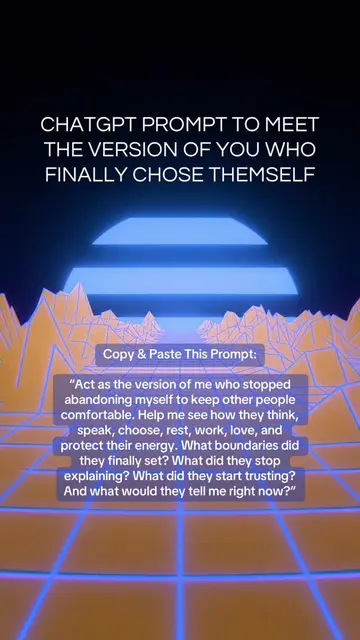 Copy and paste this AI prompt 👇 “Act as the version of me who stopped abandonin