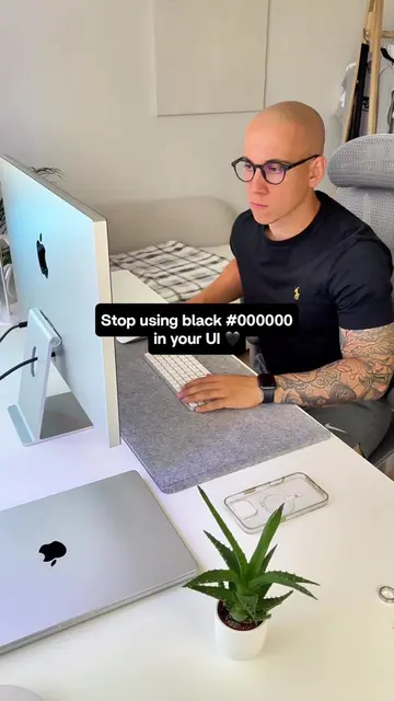 Stop using black 000000 in your UI design! Instead try these! 🖤 1. Rich Black /